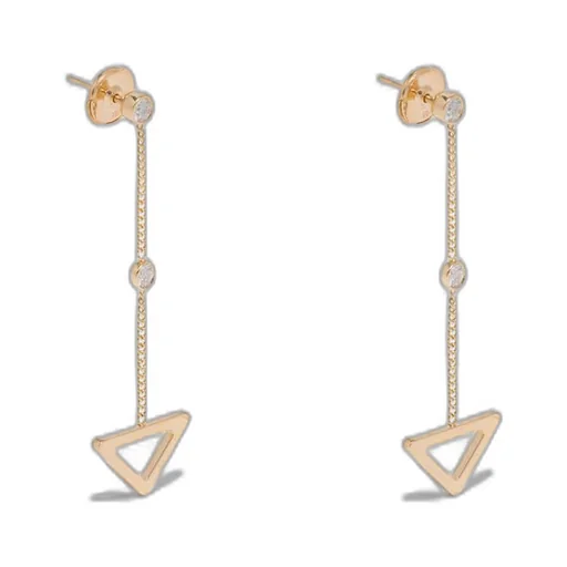Eternal Gold cut-out drop earrings in yellow gold with diamonds