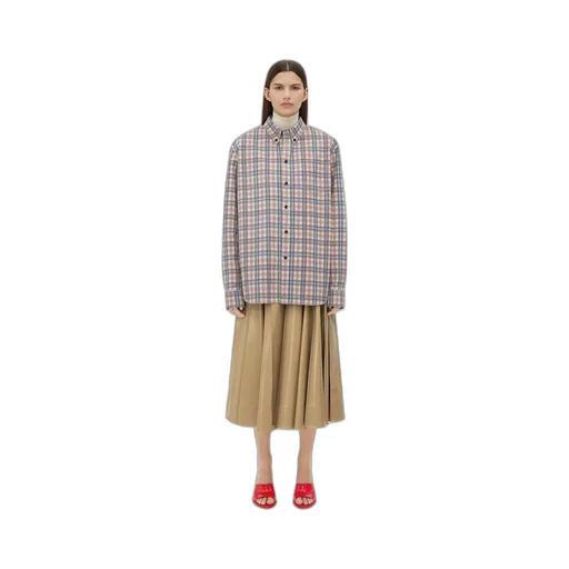 Printed Leather Checked Shirt