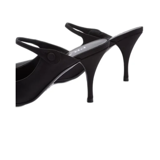 Satin high-heeled mules