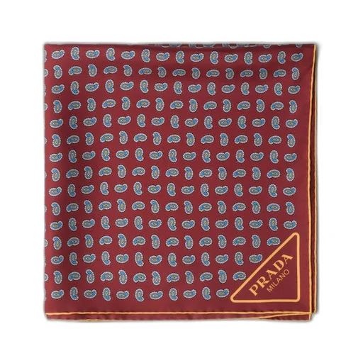 Printed silk twill scarf