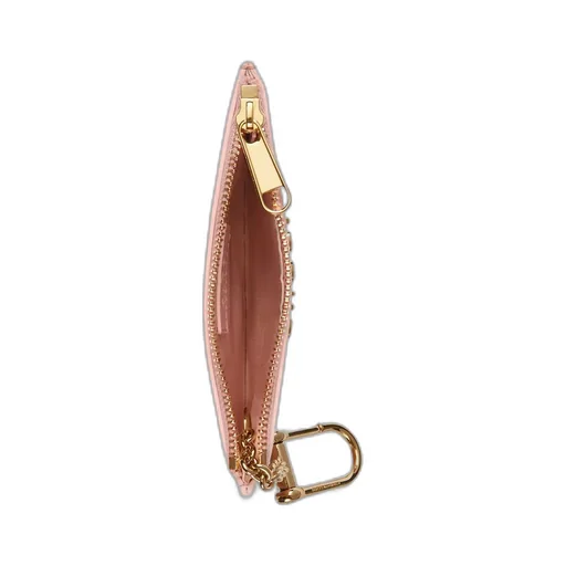 Zip key case with Gucci script