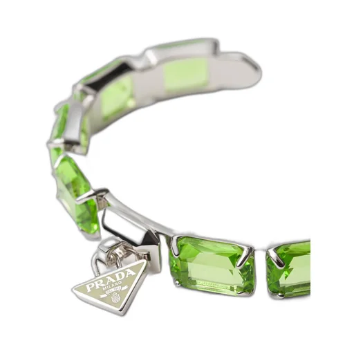 Metal bracelet with crystals