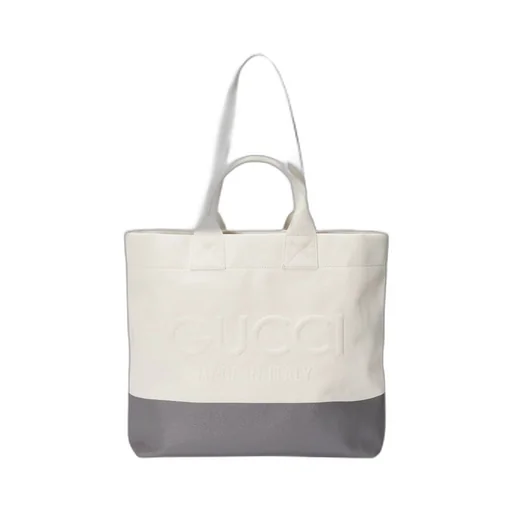 Canvas tote bag with embossed detail