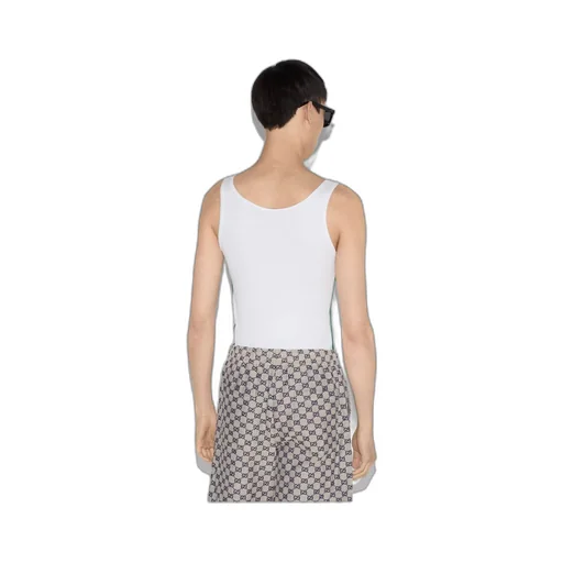 Cotton jersey tank top with Web