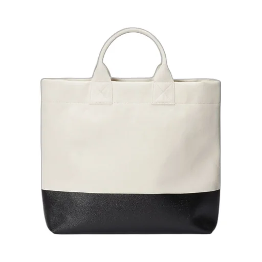Canvas tote bag with embossed detail