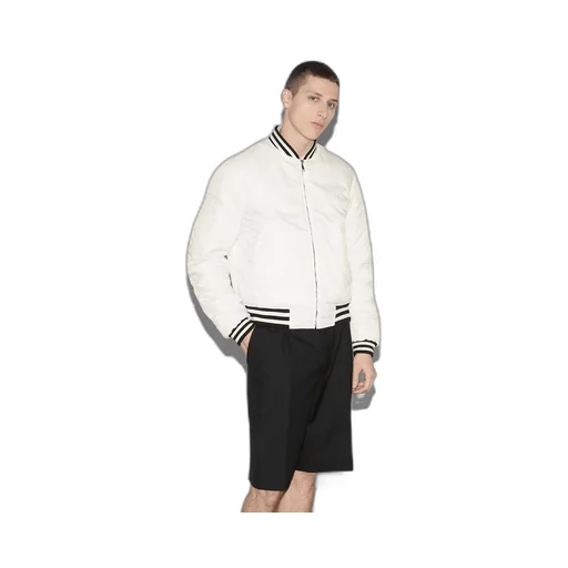 Reversible nylon bomber jacket
