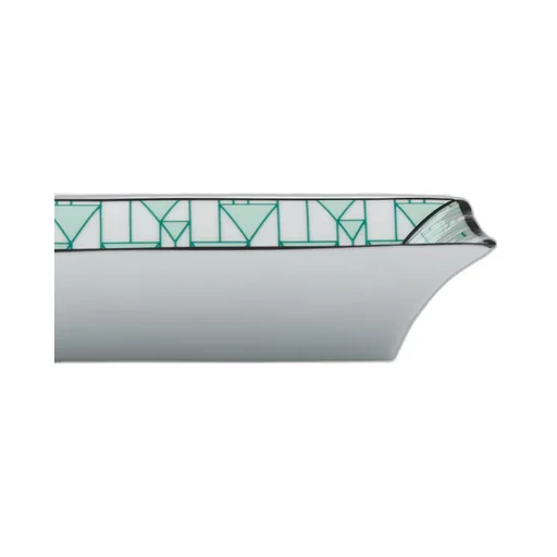Large square porcelain catchall tray - Vienna Green
