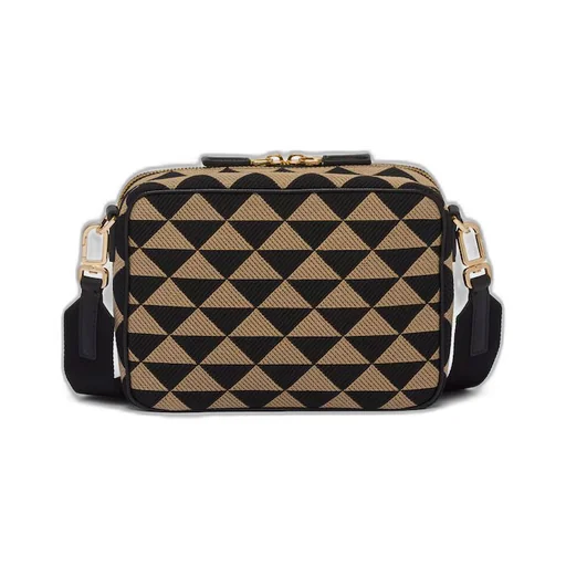 Prada Symbole embroidered fabric bag