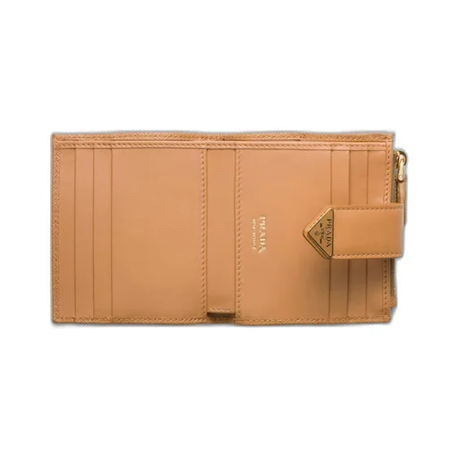 Small Saffiano and smooth leather wallet