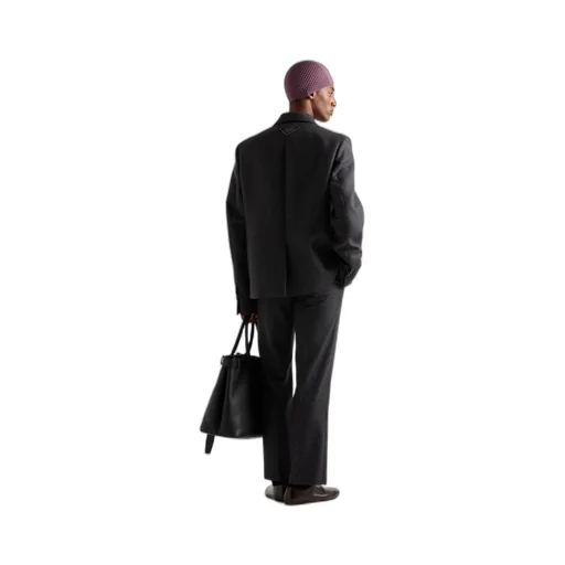 Single-breasted wool jacket