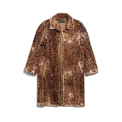 Leopard Shrunk Coat