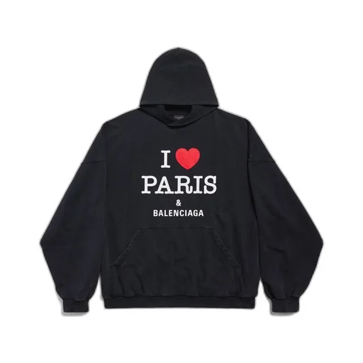 I Love Paris & Hoodie Large Fit