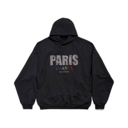 Paris Strass Hoodie Large Fit