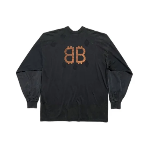 Paris Moon Double Front Long Sleeve T-Shirt Oversized