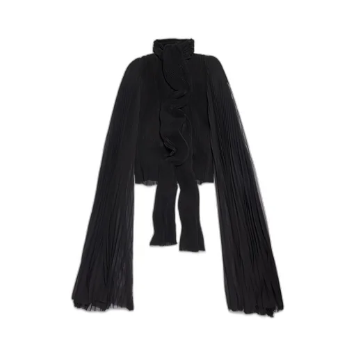 Scarf Pleated Blouse