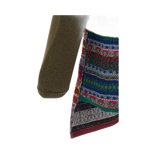 Jacquard Insert Knit Cardigan