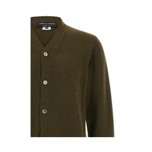 Jacquard Insert Knit Cardigan