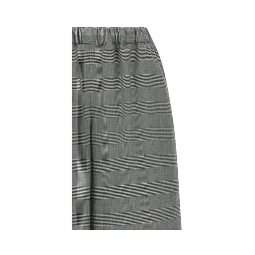 Houndstooth Wide-Leg Trousers