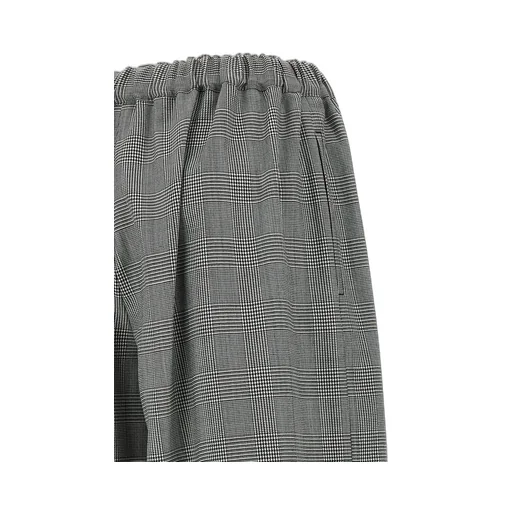 Houndstooth Wide-Leg Trousers