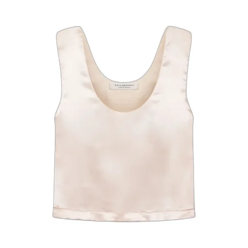 Sleeveless U-Neck Satin Vest