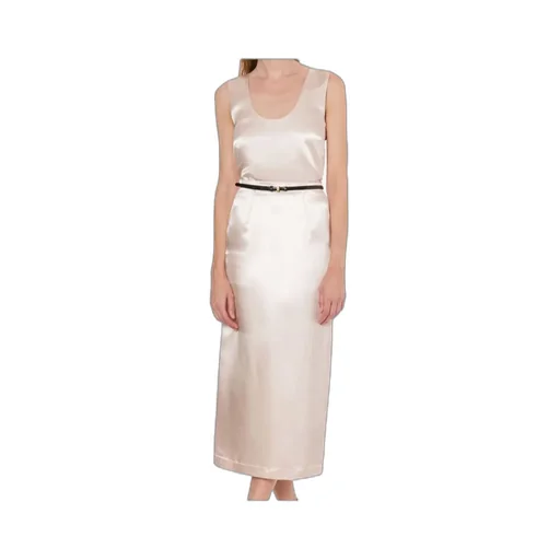 Sleeveless U-Neck Satin Vest
