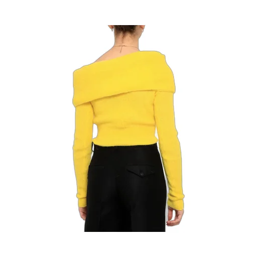 Off-The-Shoulder Knitted Jumper