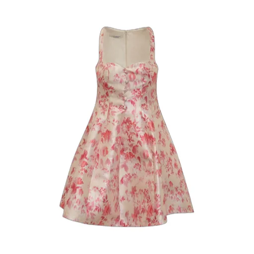 Floral-Print Flared Minidress
