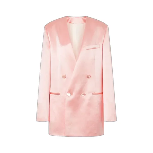 Double Breasted Satin Blazer