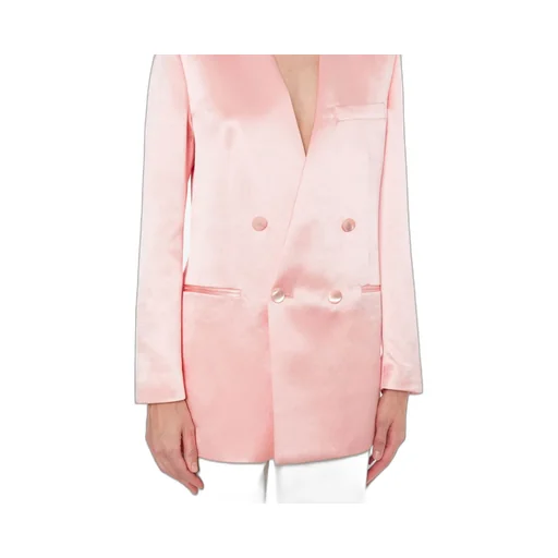 Double Breasted Satin Blazer