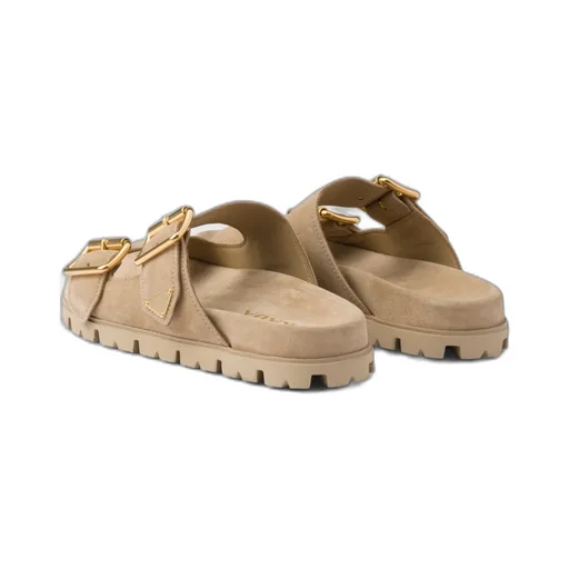 Suede Strap Slides