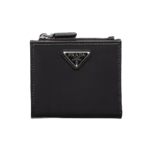 Enamel-Triangle Logo Zipped Wallet