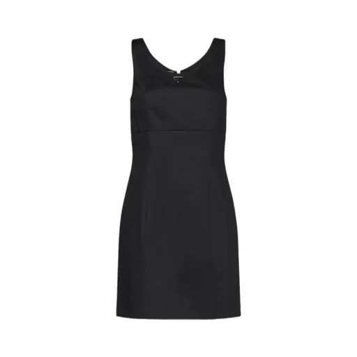 Logo Plaque Sleeveless Mini Dress