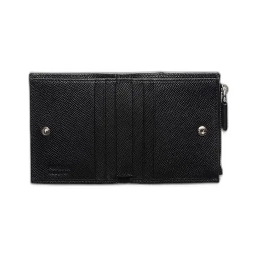 Enamel-Triangle Logo Zipped Wallet