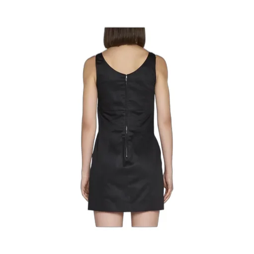Logo Plaque Sleeveless Mini Dress