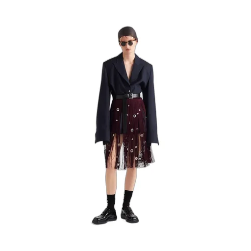 Pinstripe Single-Breasted Shirt Jacket