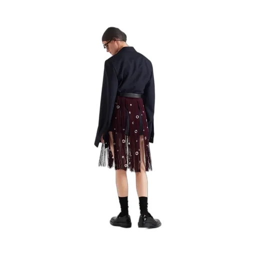 Pinstripe Single-Breasted Shirt Jacket