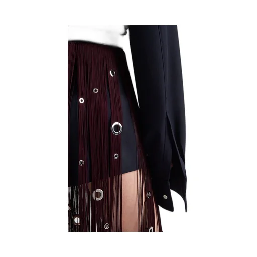 Pinstripe Single-Breasted Shirt Jacket