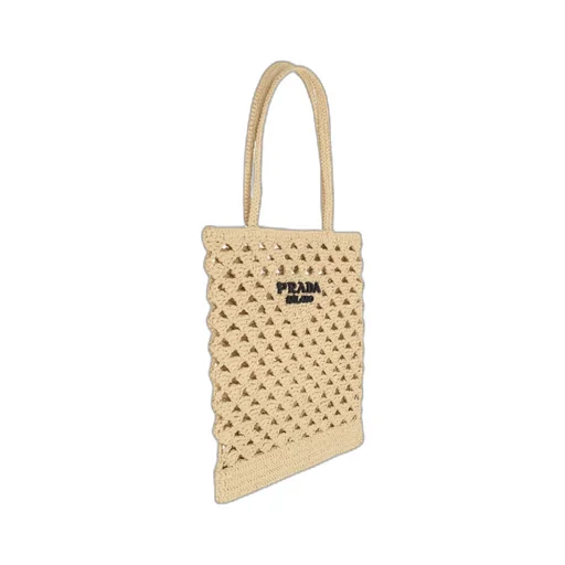 Woven Fabric Crochet Tote Bag