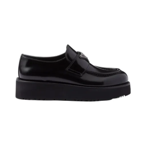 Triangle-Logo Slip-On Loafers