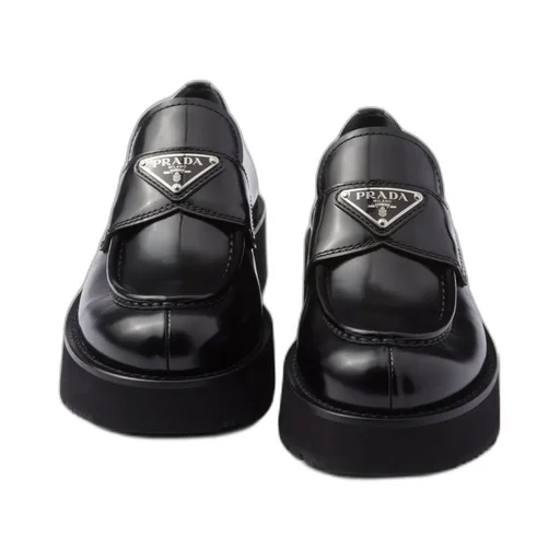 Triangle-Logo Slip-On Loafers