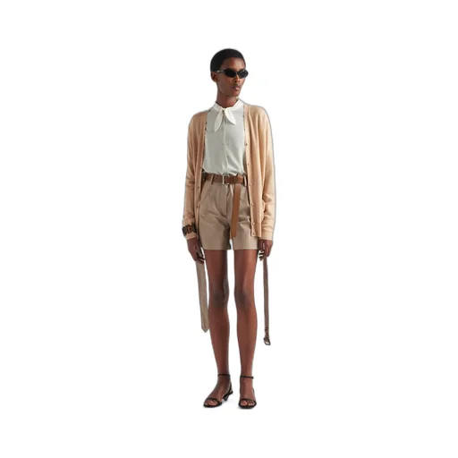 Triangle-Logo V-Neck Cardigan