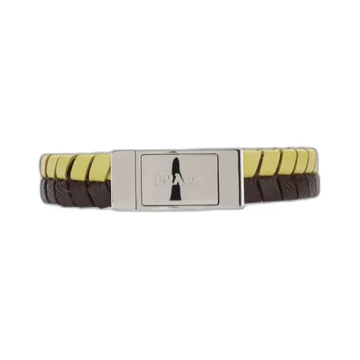 Logo-Debossed Two-Toned Braided Bracelet