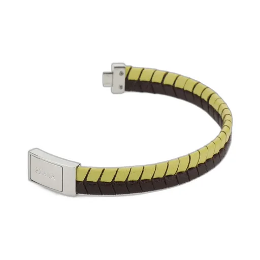 Logo-Debossed Two-Toned Braided Bracelet