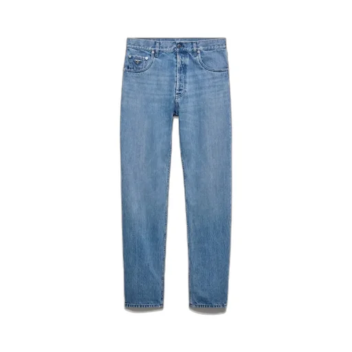 Logo Patch Straight Leg Jeans