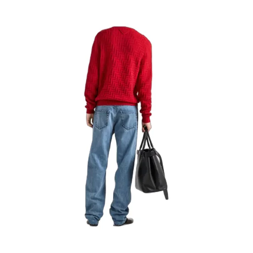 Logo Patch Straight Leg Jeans