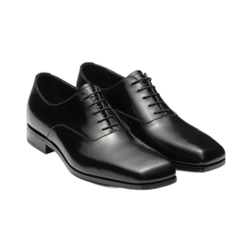 Square-Toe Lace-Up Shoes