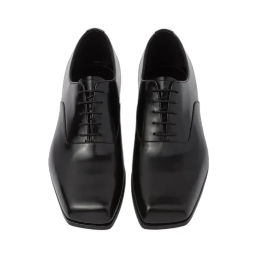 Square-Toe Lace-Up Shoes