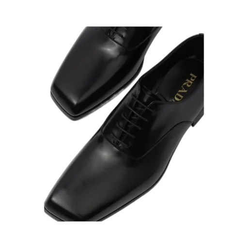 Square-Toe Lace-Up Shoes