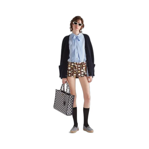 Jacquard Crepe De Chine Blouse
