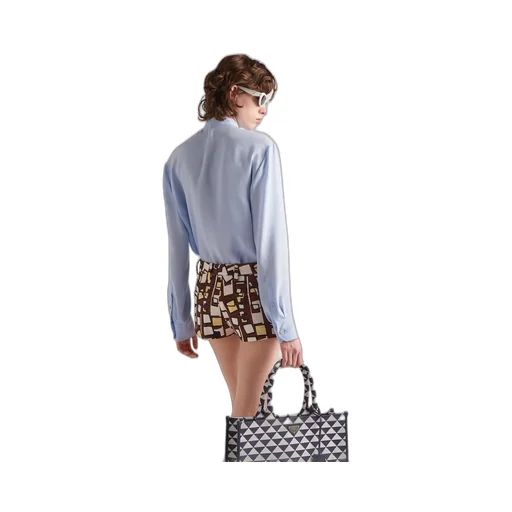 Jacquard Crepe De Chine Blouse